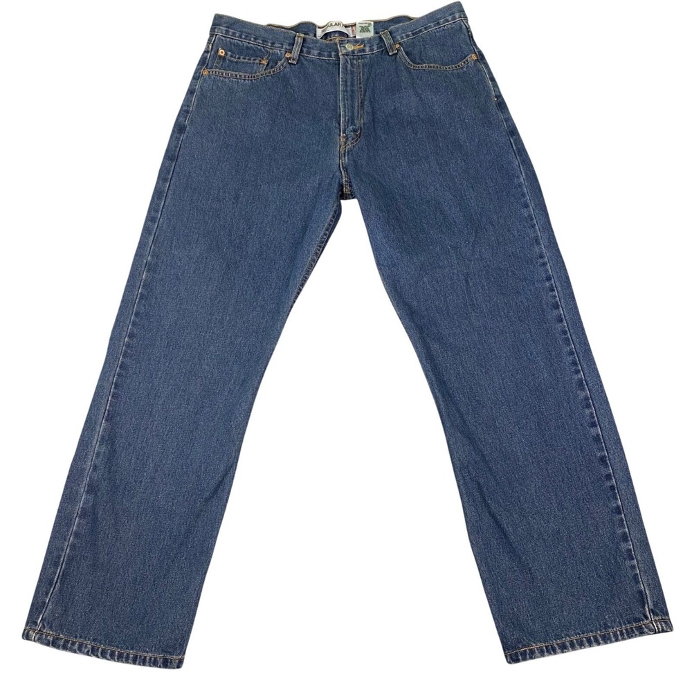 Levi's Jeans Mens W38 L30 505 Blue Denim Pants Regular Fit